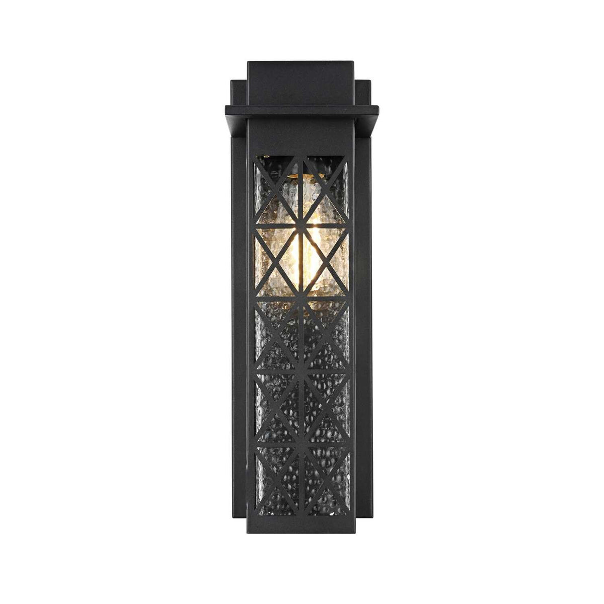 Wildey One Light Outdoor Wall Sconce Black by Lighting Design – Iron, Black, Model OD361W16BK