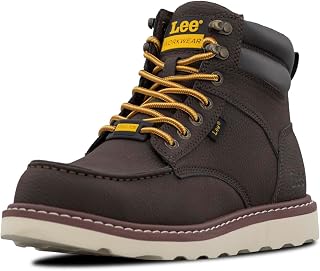 Lee mens Russet Steel Toe Work Boot