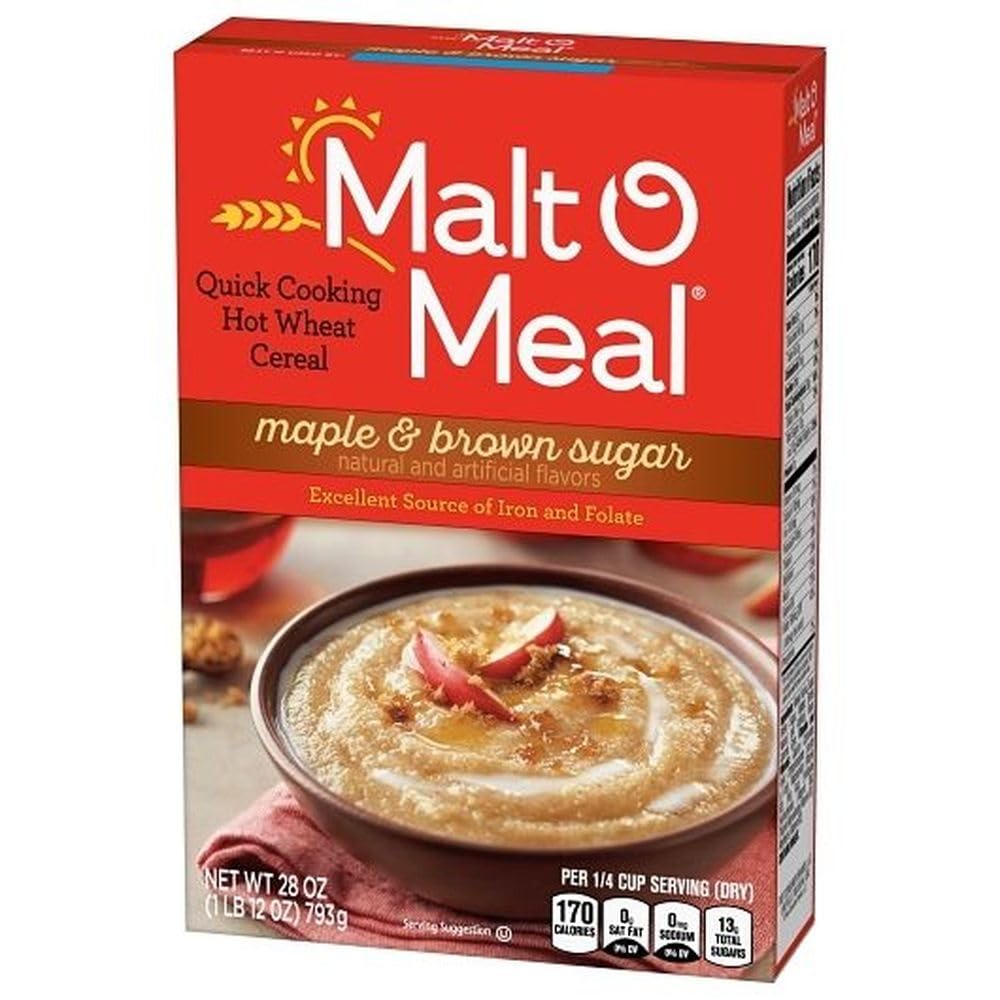 Maple And Brown Sugar - Hot Cereals by Malt-O-Meal – 28 Ounce (Pack of 12), Pack of 12