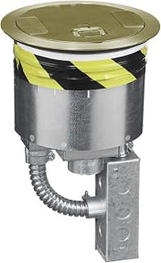 Hubbell S1R8PTZZ3BRS - Fire Rated Poke Throughs SystemOne 8in. in. Series Complete Unit 4 20A 125V Receptacles 2in. in. Conduit Brass