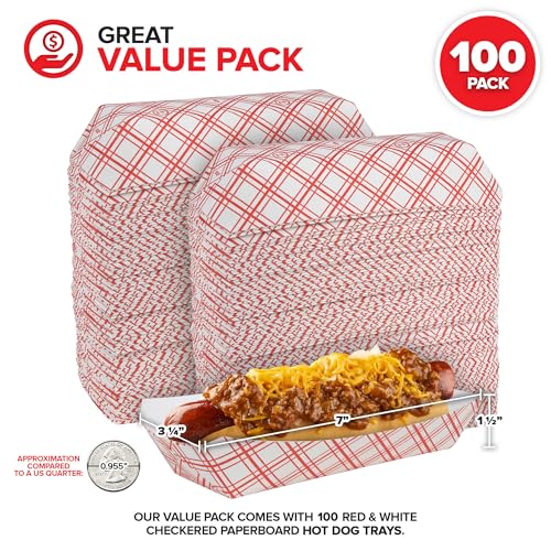 Stock Your Home 100 / 100 Count / Red Serving Trays