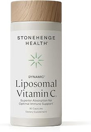 Stonehenge Health Dynamic Liposomal Vitamin C 1500mg - 90 Capsules - Advanced Formula - Phospholipids sourced from Non-GMO Sunflower, Supports Healthy Immune System, Collagen Synthesis & Brain Health | Liposomal Vitamin C Immune Antioxidant Collagen Brain Support PureWayC 1500mg Ascorbic Acid Sunflower Phospholipids Capsules