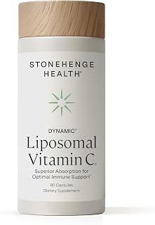 Stonehenge Health Dynamic Liposomal Vitamin C 1500mg - 90 Capsules - Advanced Formula - Phospholipids sourced from Non-GMO Sunflower, Supports Healthy Immune System, Collagen Synthesis & Brain Health | Liposomal Vitamin C Immune Antioxidant Collagen Brain Support PureWayC 1500mg Ascorbic Acid Sunflower Phospholipids Capsules