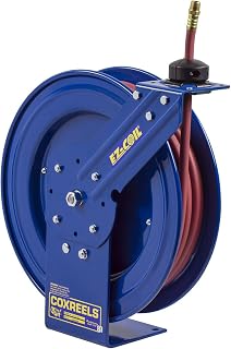 COXREELS EZ-P-LP-350 -Coil Air/Water Hose Reels, 3/8" Hose ID, 50' Length