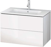 Duravit L-Cube Two Drawer Wall-Mount Vanity Unit White