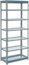 Global Industrial Heavy Duty Shelving 36" W x 24" D x 96" H with 7 Shelves, Wire Deck, Gray