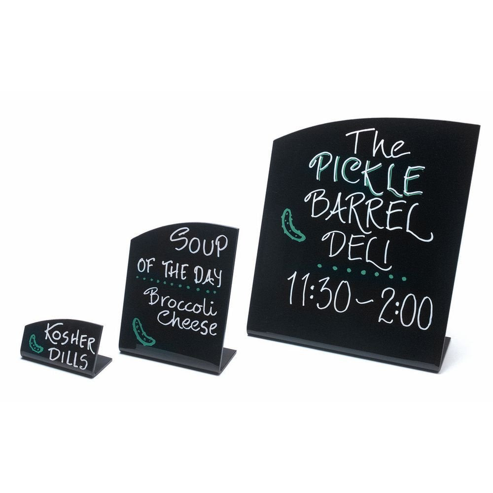Chalkboard Sign Matte Black - 10"L x 3 1/2"W x 12 1/2"H by HUBERT – Plastic, Black