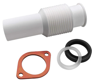 Flexible Discharge Tube by InSinkErator – Retracts and extends 6 in. to 10 in., Plastic, White & Black, Model FDT-00
