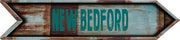 New Bedford City Vintage Rustic Look Arrow Shaped 8" Vinyl Sticker Decal