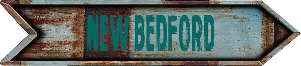New Bedford City Vintage Rustic Look Arrow Shaped 8" Vinyl Sticker Decal