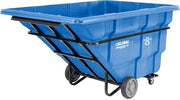 Global Industrial Extra HD Plastic Recycling Tilt Truck, 2750 Lbs. Cap,Blue