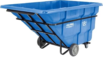 Global Industrial Extra HD Plastic Recycling Tilt Truck, 2750 Lbs. Cap,Blue