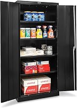 815S18A-ME 800 Series Storage Cabinet, 36" Width x 18" Depth x 78" Height, Single Tier, Double Door, 1-Wide, Assembled, 708 Midnight Ebony