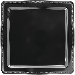 Elite Global Solutions Venetian 13" Black Square Plate