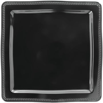 Venetian 13" Black Square Plate by Elite Global Solutions – Large, Black, Model M13SQ-B