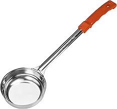 Winco 8 oz Orange Prime Food Stainless Steel Portioner, Solid