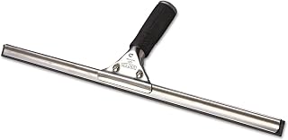 UNGER PR45 Pro Stainless Steel Window Squeegee, 18 inch Wide Blade, Black Rubber