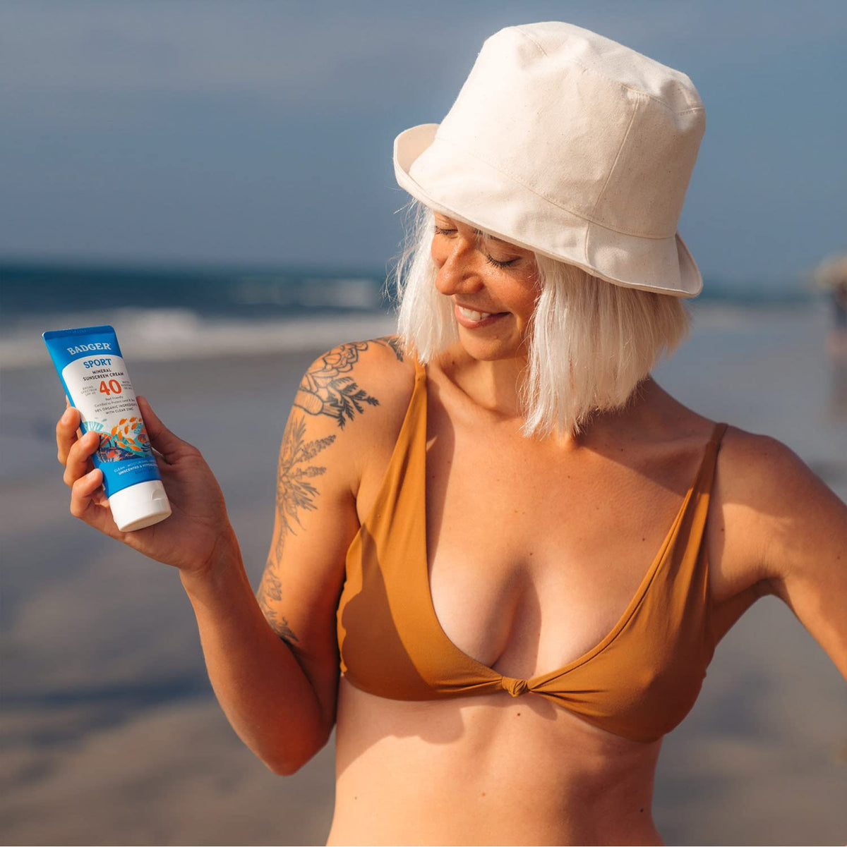SPF 40 Sport Mineral Sunscreen Cream & Organic Aloe Gel by Badger – 3.45 Fl Oz (Pack of 2), Pack of 2