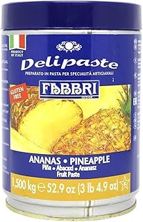 Fabbri Delipaste Pineapple Flavoring Compound, 3.3 lb | For Gelato, Ice Cream, Soft Serve, Pastry and Confectionary, 1 Tin