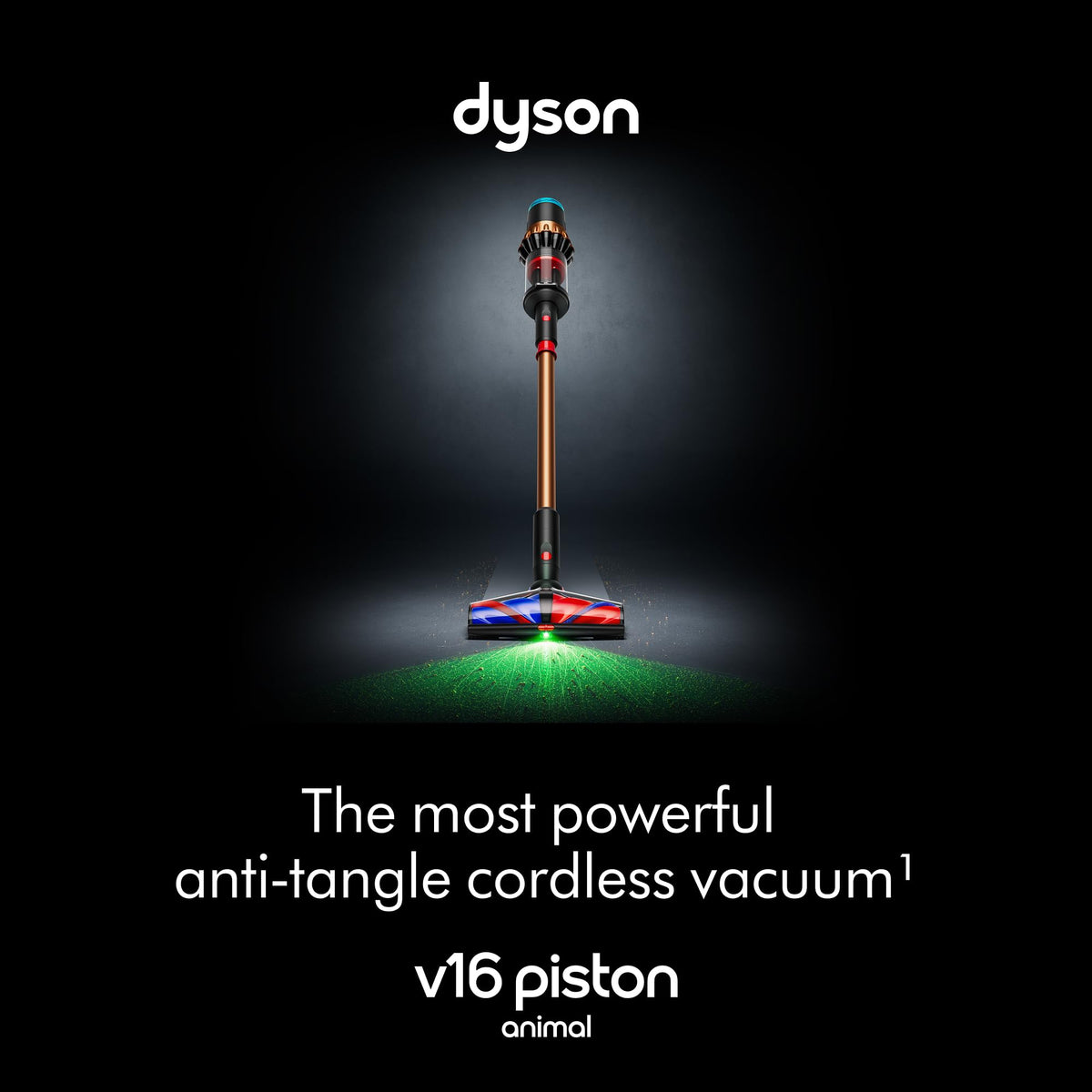 V16 Piston Animal Cordless Vacuum by Dyson – 0.3 gallons, Matched Black Body / Bright Copper Manifold, Model 640975-01