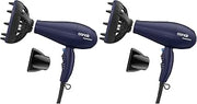 Infiniti PRO CONAIR Hair Dryer with Innovative Diffuser, Enhances Curls and Waves While Reducing Frizz, Dark Blue (Pack of 2)