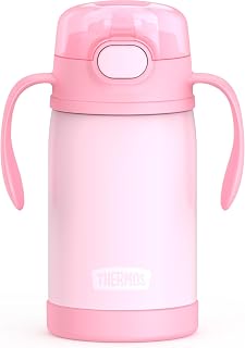 Thermos Baby 10 oz. Stainless Steel Bottle with Soft Sippy, Pink
