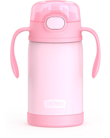 Baby 10 oz. Stainless Steel Bottle with Soft Sippy by THERMOS – 1 Count (Pack of 1), 10.0 fluid_ounces, Stainless Steel, Pink, Model BS551PK3