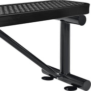4'L Heavy Duty Expanded Metal Mesh Flat Bench with Steel Frame by Global Industrial – 48, Alloy Steel, Black, Model 695741BK