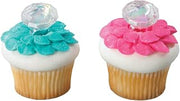 DecoPac Iridescent Diamond Ring Cupcake Rings (12 Count)