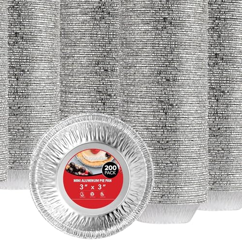 Stock Your Home 200 Pack (3 Inch) / Silver / 200 Pie Pans