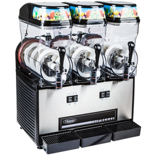 Commercial 1/2-Horsepower 980-Watt Granita Machine with 3 3-Gallon Bowls by Omega – 1, 3.0 gallons, Stainless Steel, Black, Model OFS30