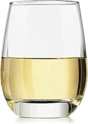 Libbey 231 Stemless Wine Glasses Set of 12, Clear, Restaurant Quality Red and Wine Glass Set, Glassware Set for Large Gatherings and Events