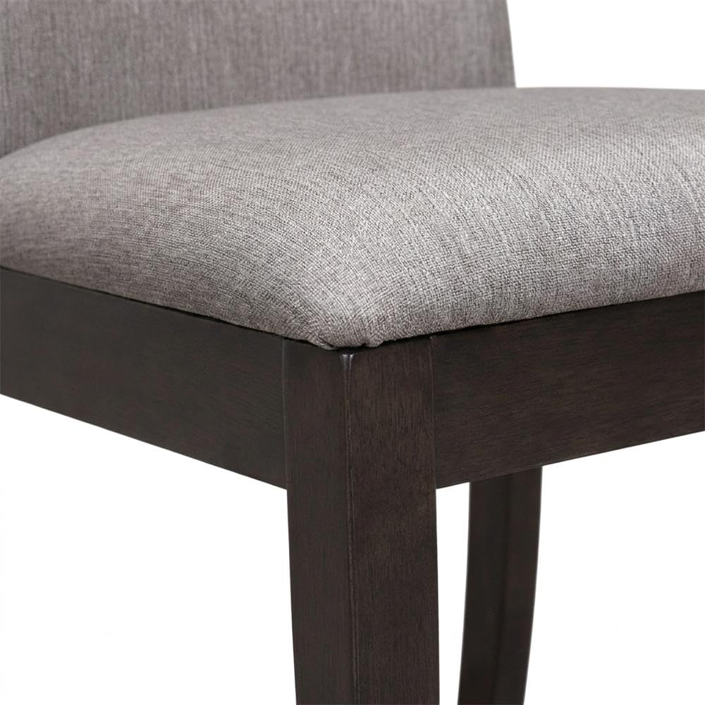Polyester Upholstered Dining Chairs Set of by Furnifact – Upholstered, Grey, Pack of 2