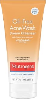 Neutrogena Oil-Free Acne Face Wash Cream Cleanser, 6.7 fl oz