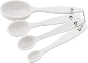 Tablecraft Measuring Spoons, 1/4 tsp, 1/2 tsp, 1 tsp, 1 tbsp, Melamine