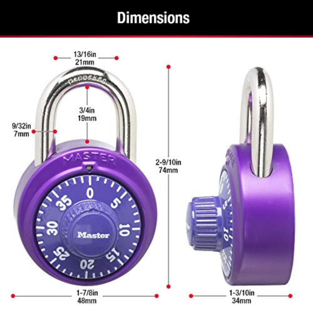 Master Lock Variety / 1 / 1 Pack, Colors may vary Combination Padlocks