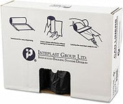 High-Density Can Liner, 43 x 48, 60gal, 16mic, Black, 25/Roll, 8 Rolls/Carton, Sold as 1 Carton