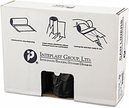 High-Density Can Liner, 43 x 48, 60gal, 16mic, Black, 25/Roll, 8 Rolls/Carton, Sold as 1 Carton
