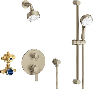 GROHE Cosmopolitan Dual Shower System with Handheld & Valve, Brushed Nickel
