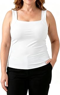 Tank Tops with Built in Bras for Women Plus Size Wide Strap Comfort Bra Tanktop Tshirt Built in Bra for Womens