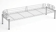 HUBERT Deli Bunk Display Fixture 1-Tier Soft Silver Wire - 48" L x 14" D x 7" H