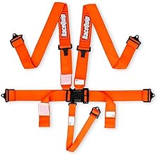 RaceQuip Auto Racing Harness Set Latch And Link 5 Point SFI 16.1 Orange 711041
