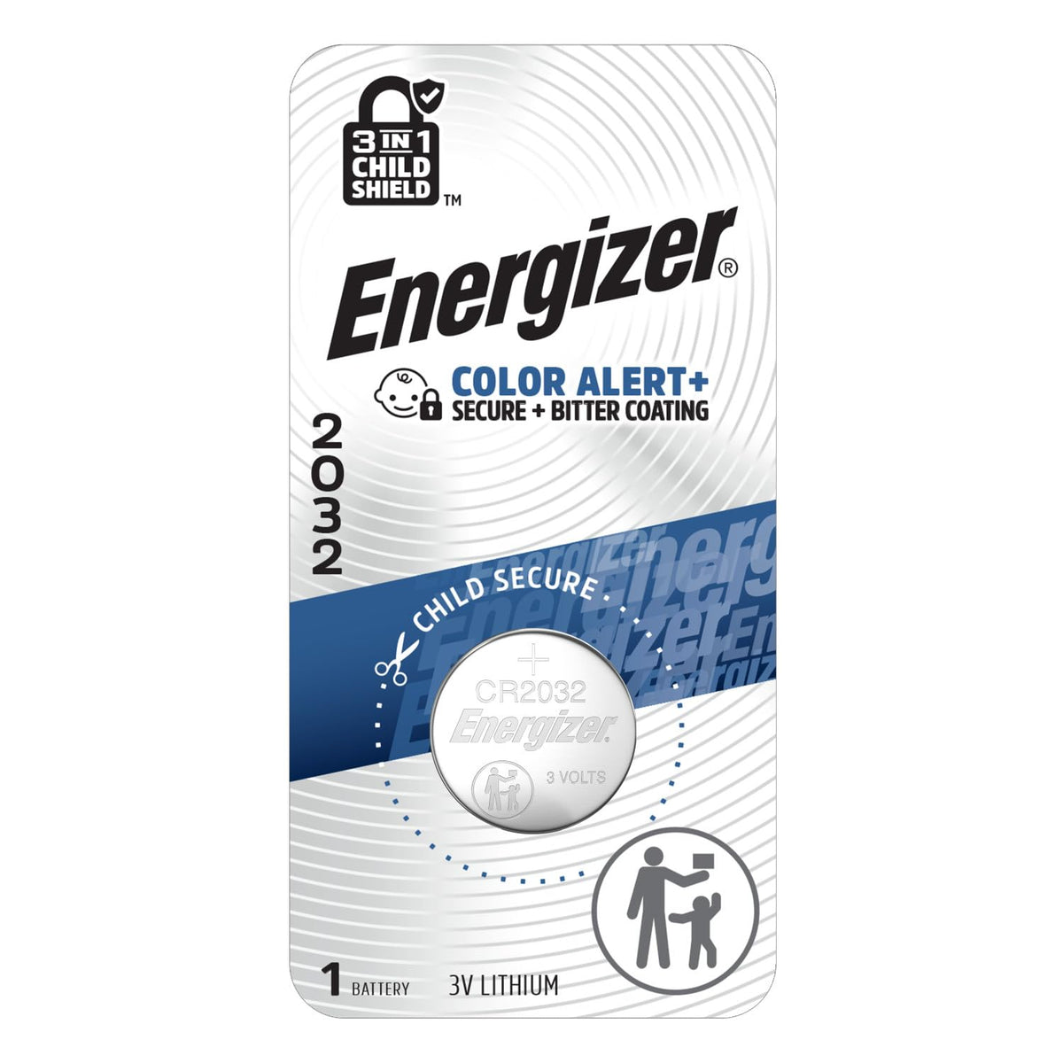 CR2032 Batteries (1 Pack) by Energizer – 1 Count (Pack of 1), Multicolor, Model ECR2032BP