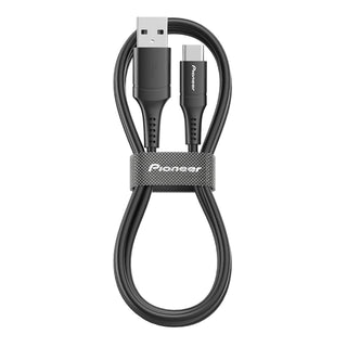 USB-A to USB-C Cable 1 m for Apple CarPlay & Android Car by PIONEER – 1 m, black, Model CD-U5110AC