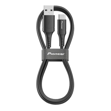 USB-A to USB-C Cable 1 m for Apple CarPlay & Android Car by PIONEER – 1 m, black, Model CD-U5110AC