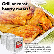 Stock Your Home 100 Pack / Silver / Without Lids Disposable Cookware