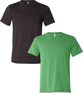 BELLA+CANVAS Bella Canvas Unisex Crew Neck Triblend Short Sleeve Tee XL-Charcoal-Green