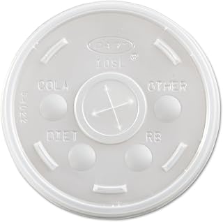 DART 10SL Plastic Cold Cup Lids Fits 10oz Cups Translucent 1000/Carton