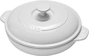 STAUB Ceramic 8-inch Round Covered Brie Baker - White