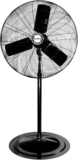 Air King 9135 30-Inch Industrial Grade Oscillating Pedestal Fan, 1/4-Horsepower, Black Finish